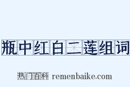 瓶中红白二莲组词是什么意思的图片